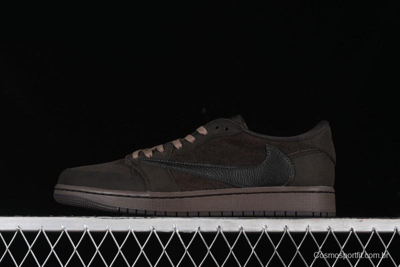 Nike Travis Scott x Air Jordan 1 Low OG AJ1 Reverse Swoosh Sneakers - DM7866-202