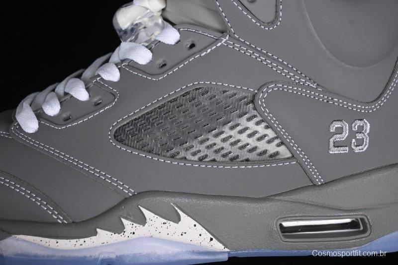 Nike Air Jordan 5 Retro Basketball Shoes with Grey Wolf Colorway - 136027-005